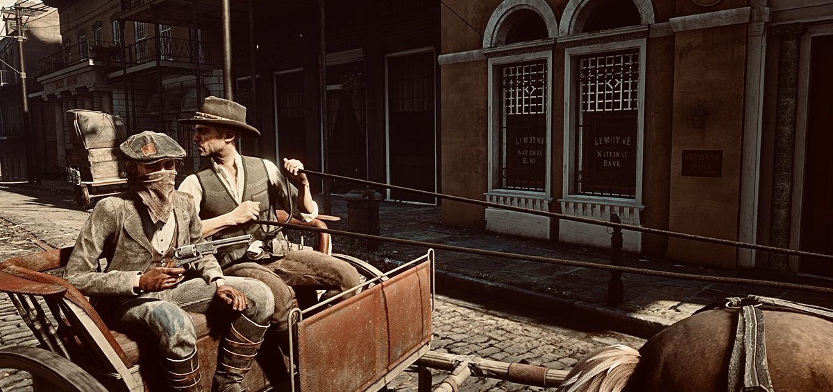 SkaldStories's tweet photo. When Kit joined the @TenorsRDO, they definitely did not pickpocket the others and they absolutely did not steal a cart. Oh, and they certainly didn’t climb through any windows to find “lost” items. 

#RedDeadOnline #SaveRedDeadOnline #rdr2 #roleplayer https://t.co/PWG95VfN5T