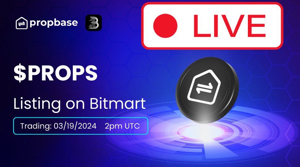 Congrats to everyone 🎉 <a href="/PropbaseApp/">Propbase</a> ( $PROPS ) is live on <a href="/BitMartExchange/">BitMart</a>.

To celebrate we launched a short-term / high-yield staking promotional pool:

💎30% APY Staking PROPS
💎2 Months.
💎Staking Pool Nearly Full, still available
💎Don’t Miss out

Check it out 👉