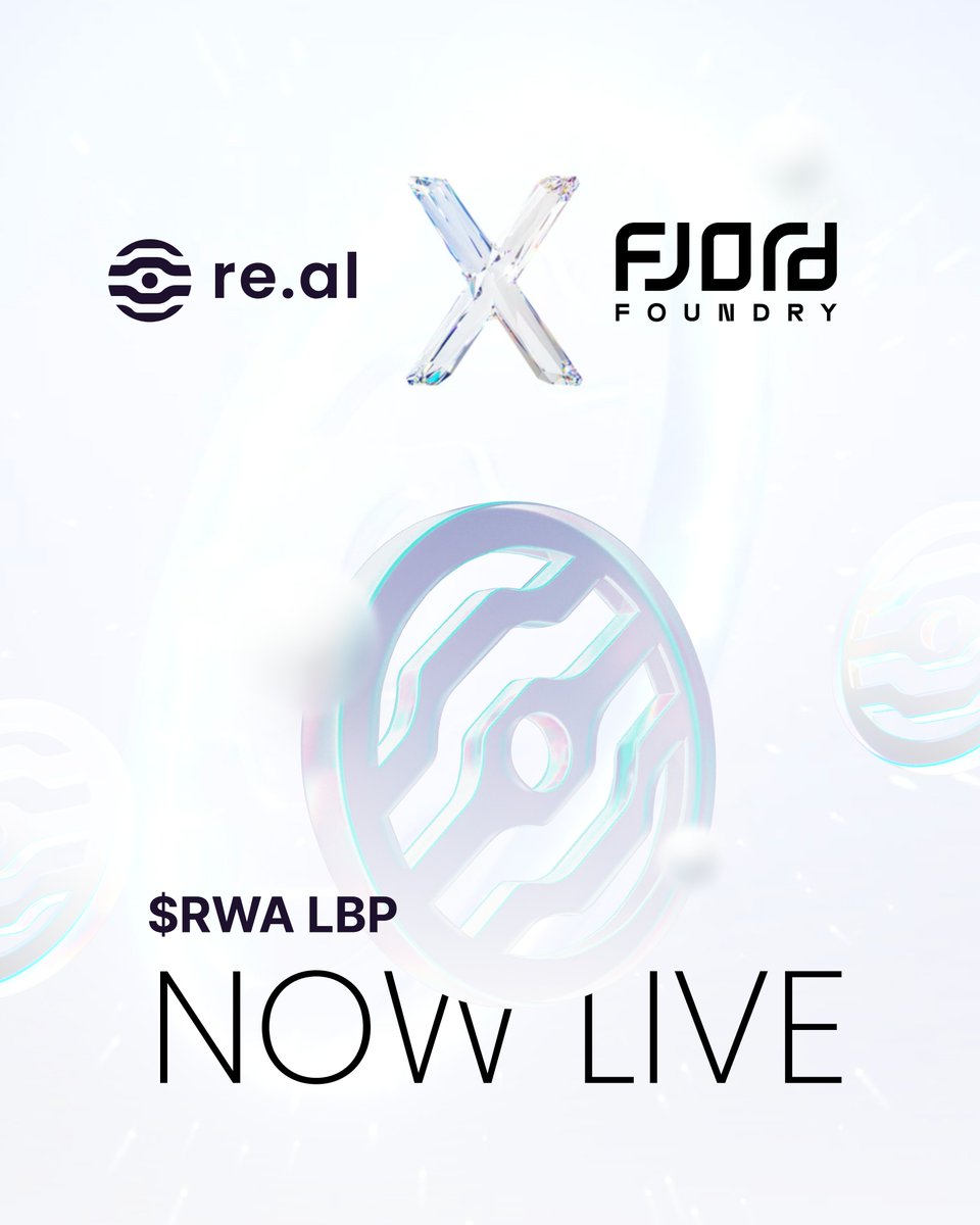 re.al (@real_rwa) on Twitter photo 🔥 The $RWA LBP Public Sale is Now Live on
<a href="/FjordFoundry/">Fjord Foundry</a> 🔥
We're excited to welcome both new and old supporters and with a fair public sale to building $RWA liquidity.
The LBP will be live for 72 hours, ending on Friday 22nd at 1 PM UTC.
👉🏼 Join now: 🔥 The $RWA LBP Public Sale is Now Live on
<a href="/FjordFoundry/">Fjord Foundry</a> 🔥
We're excited to welcome both new and old supporters and with a fair public sale to building $RWA liquidity.
The LBP will be live for 72 hours, ending on Friday 22nd at 1 PM UTC.
👉🏼 Join now: