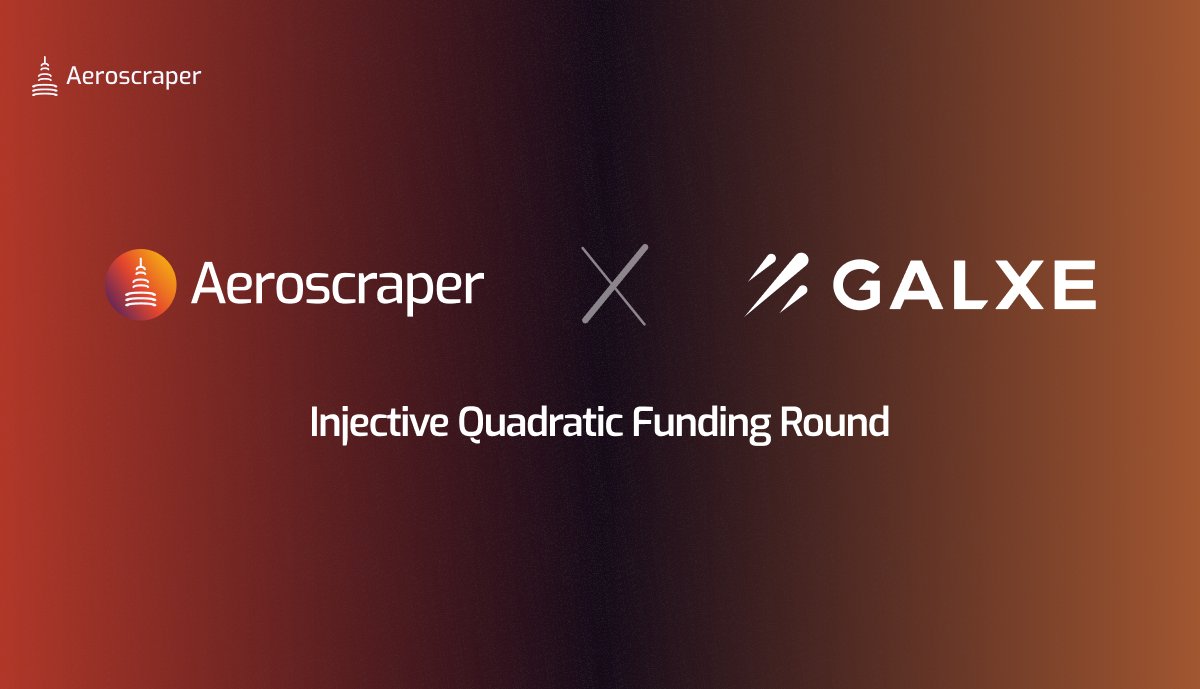 aeroscraper's tweet image. 🌆We are excited to announce that Aeroscraper is included in the @DoraHacks x @Injective Quadratic Funding Round!

Aeroscraper celebrating the Quadratic Funding round powered by Galxe, which rewards 2000 $USDC to lucky 20 winners in total, join here;
galxe.com/aeroscraper/ca…