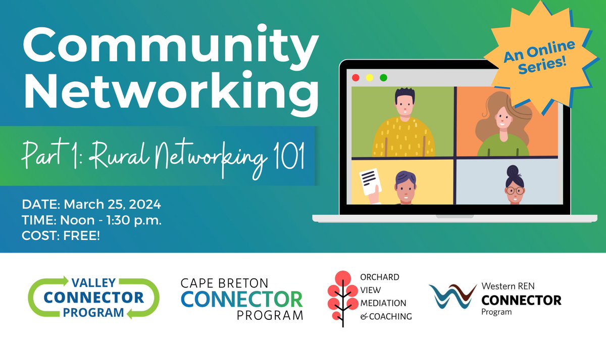 Join us for Virtual Community Networking, Part 1: Rural Networking 101!

Register for this FREE session now to secure your spot: bit.ly/3IKxP3Y

#CommunityNetworking #RuralNetworking #VirtualEvent #NetworkingSeries #ConnectLearnGrow