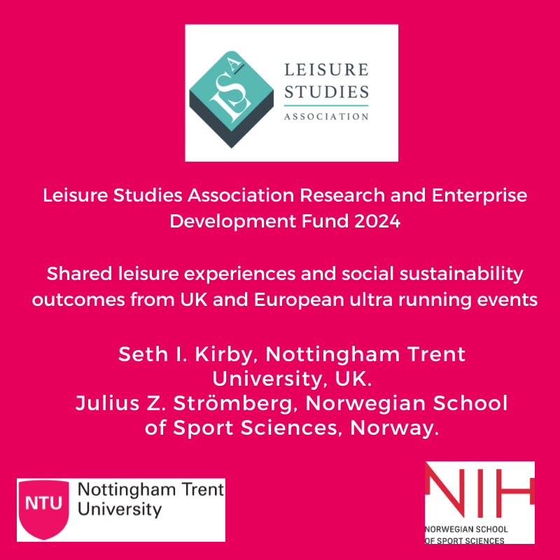 Seth Kirby (@sethkirby) on Twitter photo Happy to be awarded the 2024 <a href="/Leisure_Studies/">Leisure Studies Assn</a> research and enterprise development fund w/ Julius Strömberg for our project focused on the leisure experiences and social sustainability outcomes at ultra running events in the UK and Europe <a href="/ultra_research/">Ultra Running Research Network</a> Happy to be awarded the 2024 <a href="/Leisure_Studies/">Leisure Studies Assn</a> research and enterprise development fund w/ Julius Strömberg for our project focused on the leisure experiences and social sustainability outcomes at ultra running events in the UK and Europe <a href="/ultra_research/">Ultra Running Research Network</a>