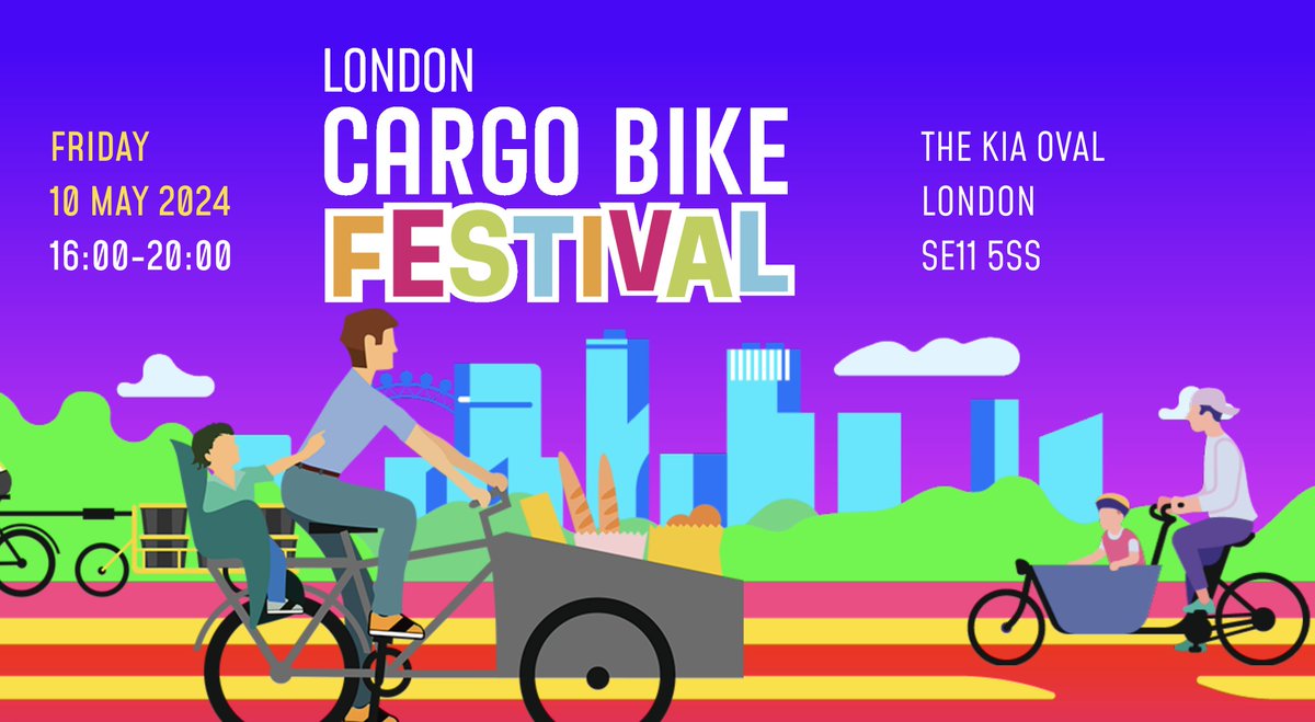 London family festival of everything cargo bike! try out cargo bikes, expert advice, food & drink, music, bubbles & entertainment - family £20 and individual £10 until 5 April! tinyurl.com/4t3f9mdy @lambeth_council @TfL @FullyChargedUK @ZedifyUK @fettlebike @mpSmarterTravel