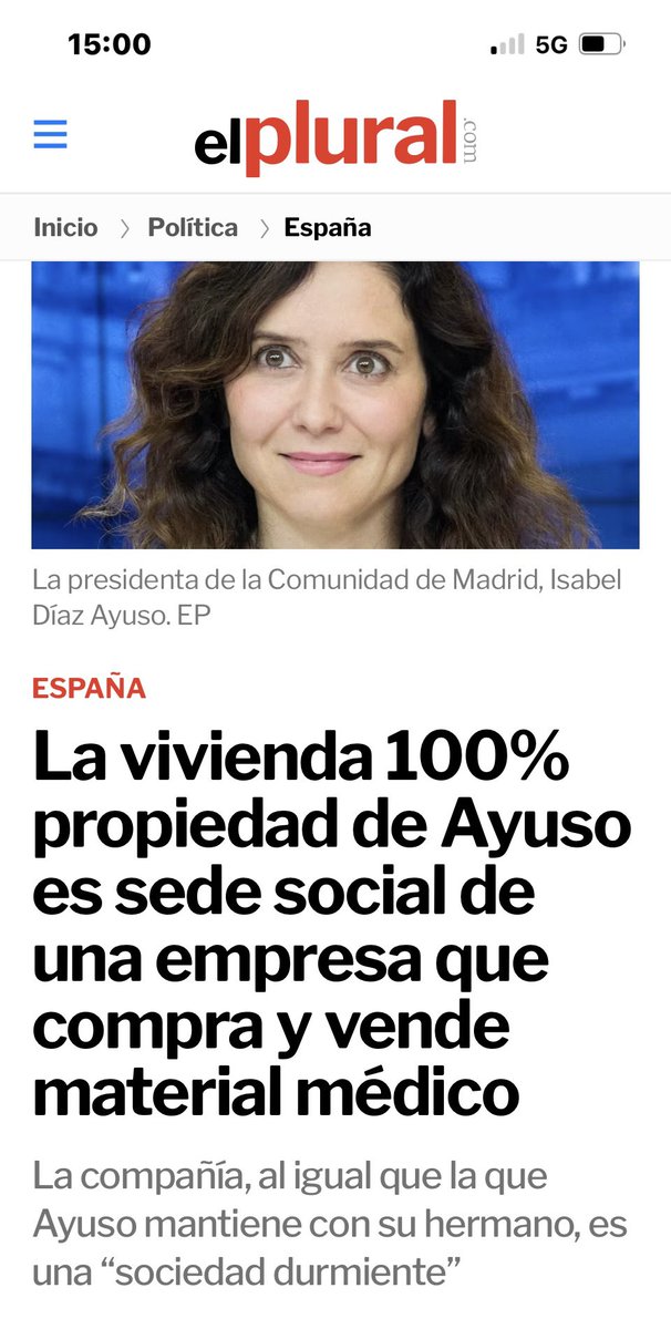Como es posible qué esta señora siga de presidenta de Madrid?