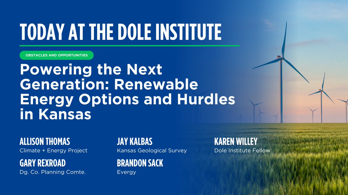 DoleInstitute's tweet image. We’re excited to welcome our guests for today’s program, “Powering the Next Generation.” Watch the program live on our YouTube channel tonight starting at 4 p.m. CST!

#DiscussionGroups #DoleInstitute #exploreKU