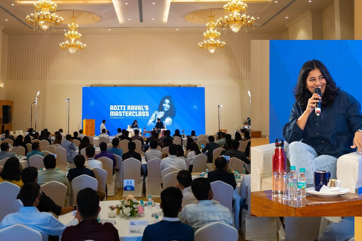 aditiraval's tweet photo. Had super fun interacting session with young entrepreneurs of Kutch at #BhujYouthConclave organised by @BNIGenesisBhuj 😍This was my first ever master class in Kutch and I absolutely enjoyed sharing my working experience with all of them🙌🏼💫 https://t.co/0jMXYbU1l7
