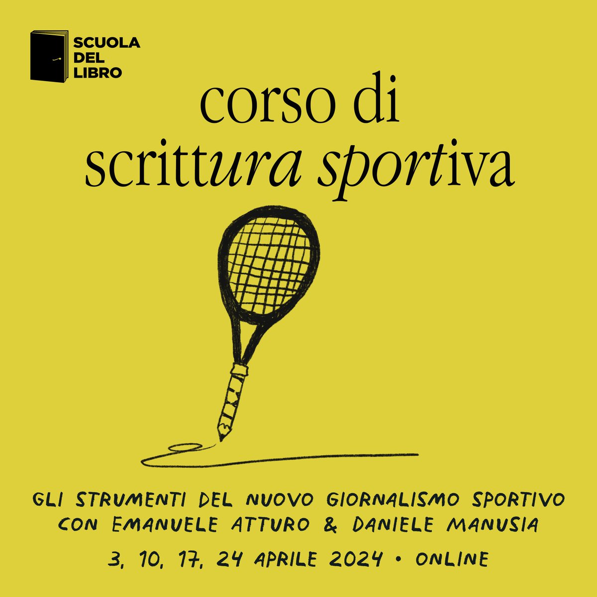 Ai blocchi di partenza: ultimi posti disponibili! @lUltimoUomo 📩info@scuoladellibro.it ☎️3519279552 👉bit.ly/ScrittSportiva