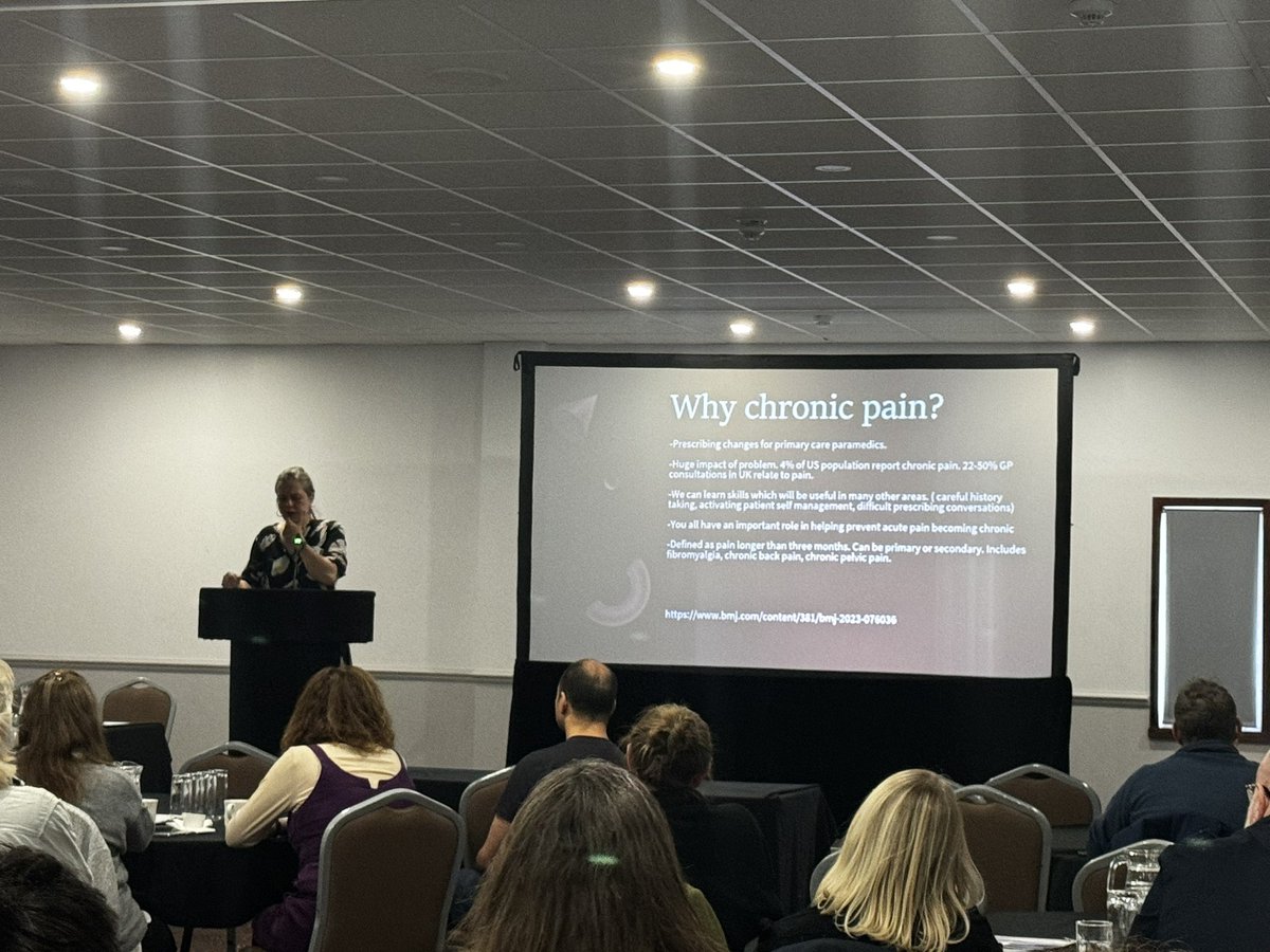 'Dr. Hannah Condry is shedding light on managing chronic pain in primary care and the importance of mindful prescribing. An invaluable discussion on enhancing patient well-being and promoting responsible healthcare practices #SWPiPUC @BNSSG_THub @PCA_SouthWest @SarahToddPara