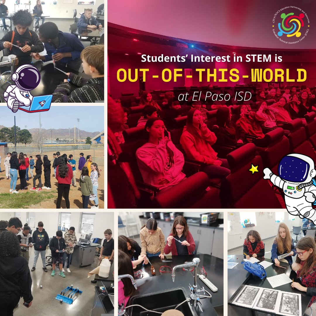 dodeagrants's tweet photo. Blast off into learning fun! El Paso ISD students were at the STEM camp, exploring the cosmos at the Gene Roddenberry Planetarium! ๐โจ๐ #DoDEAgrant #Spotlight https://t.co/WR7K7AuSoi