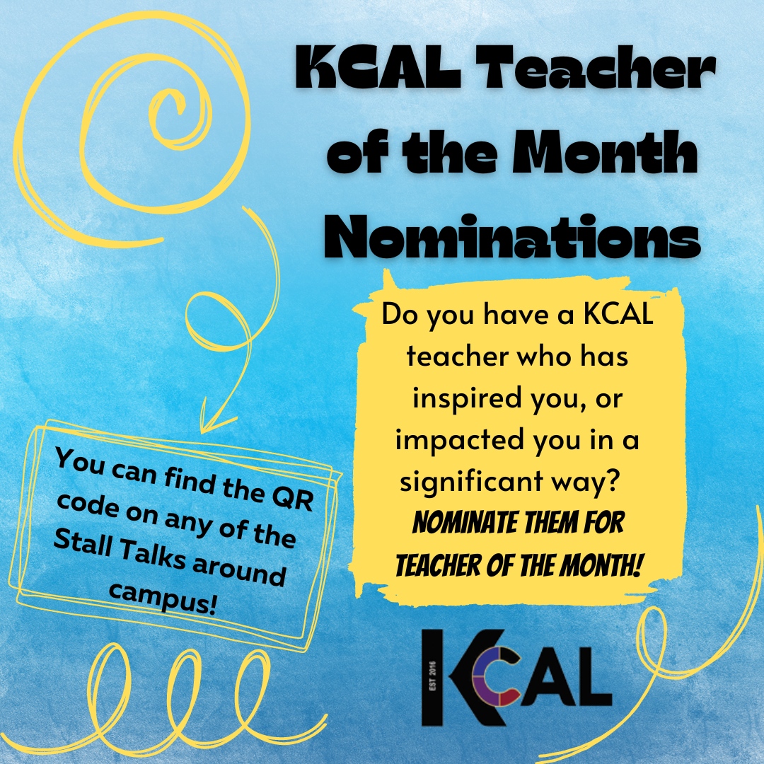 Do you have a KCAL teacher who has inspired or impacted you in a significant way? Nominate them for Teacher of the Month! 🌟⁠
⁠
You can find the QR code on any Stall Talks around campus!
⁠
#kcal #kellercenterforadvancedlearning #CTEinKISD #theKCALconnection #teacherofthemonth