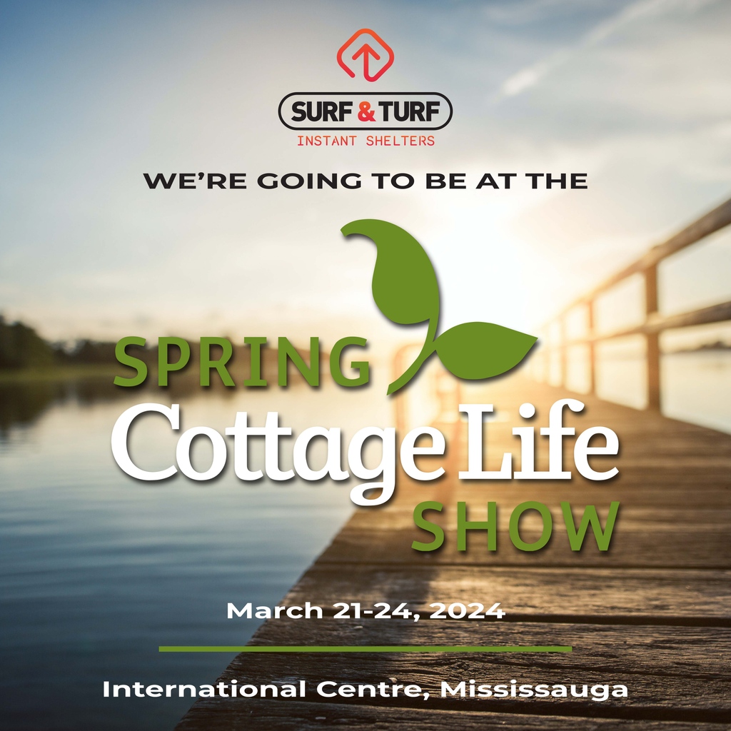 We’re excited to be at the Spring Cottage Life Show! 

From March21-24 at the International Centre, Mississauga!

#cottagelifeshow #mississauga #cottagelifeshow2024 #cottagelife #cottagelifestyle #surfturfshelters #popupshelter #popupcanopy #popupframe #popupshop #events