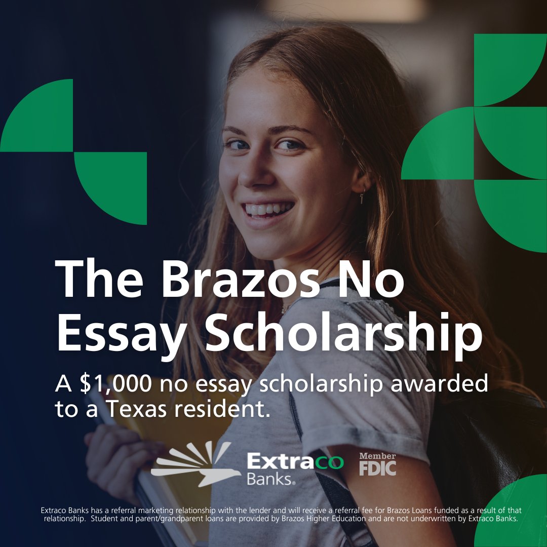 Extraco is proud to partner with Brazos Higher Education to provide a way for students to find student loan options that fit their needs. Two new scholarships to help make paying for college that much easier for Texas students are now available.

extbnks.co/3IBA3m6