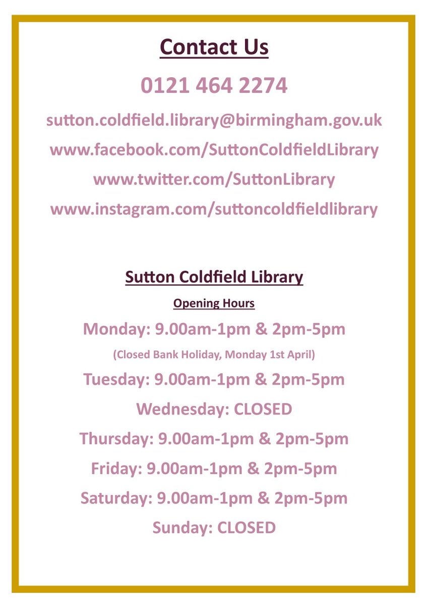 SuttonLibrary tweet picture