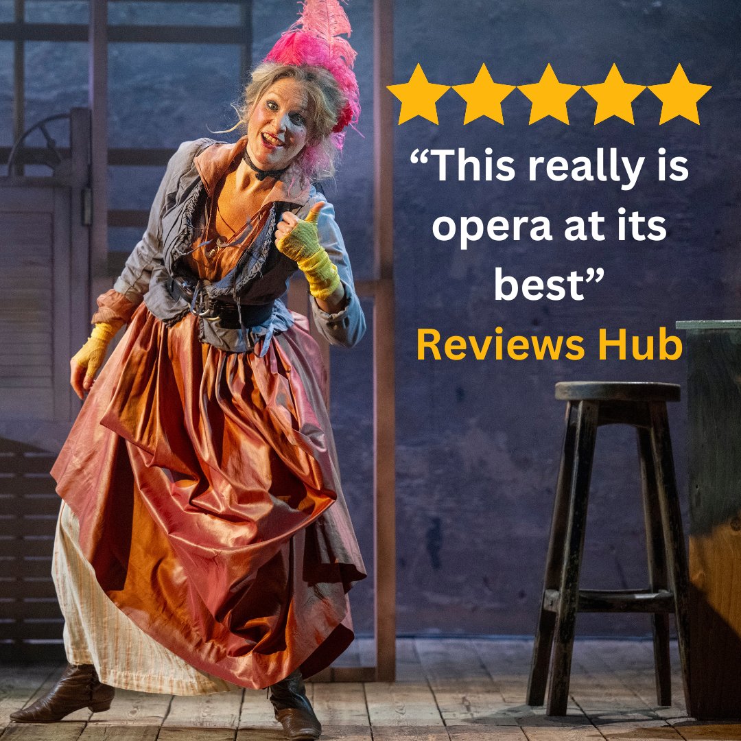 ⭐⭐⭐⭐⭐ 'This really is opera at its best' - Reviews Hub You only have until Saturday to see this 5 star Wild West production! Mosey on down to @WiltonMusicHall this week for the final few performances of The Barber of Seville 🤠 🎟 wiltons.org.uk/whatson/846-th… 📸 Bill Knight