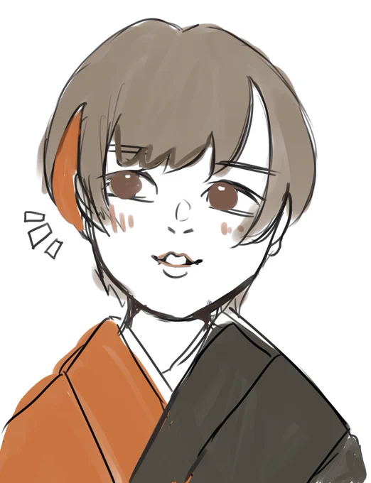 今日美容室にカットとカラーに行ったんだけど、「こうしてください」ってイラスト持って行ったらほんとにその通りにしてくれて腕が良すぎる…ってなった 色の再現度がバグ 