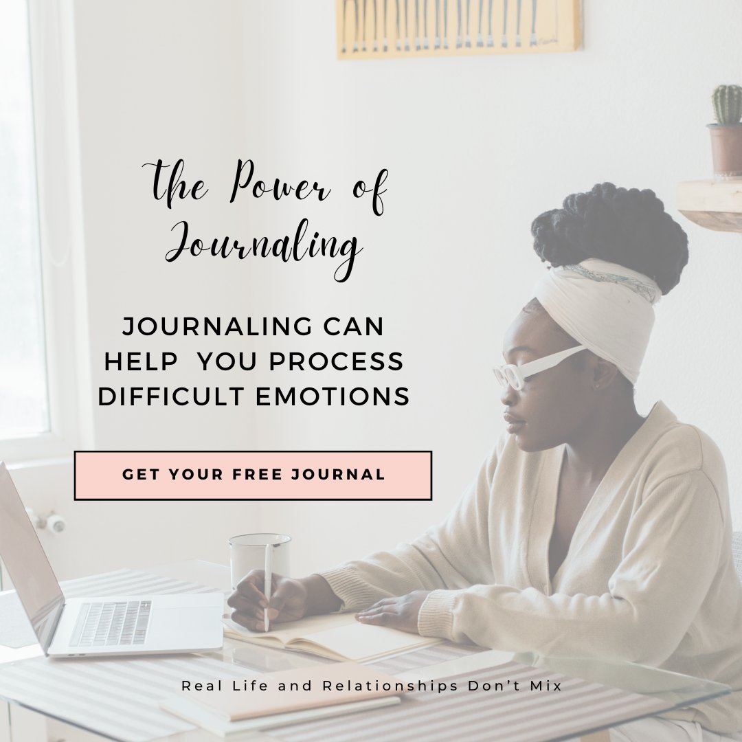 Journaling is a great way to process complex emotions. Get your FREE journal/workbook for Real Life and Relationships Don't Mix.

zurl.co/mgGq 

#reallifeandrelationshipsdontmix #relationships #journal #healthyrelationships #love #relationshiptips #relationshiphelp