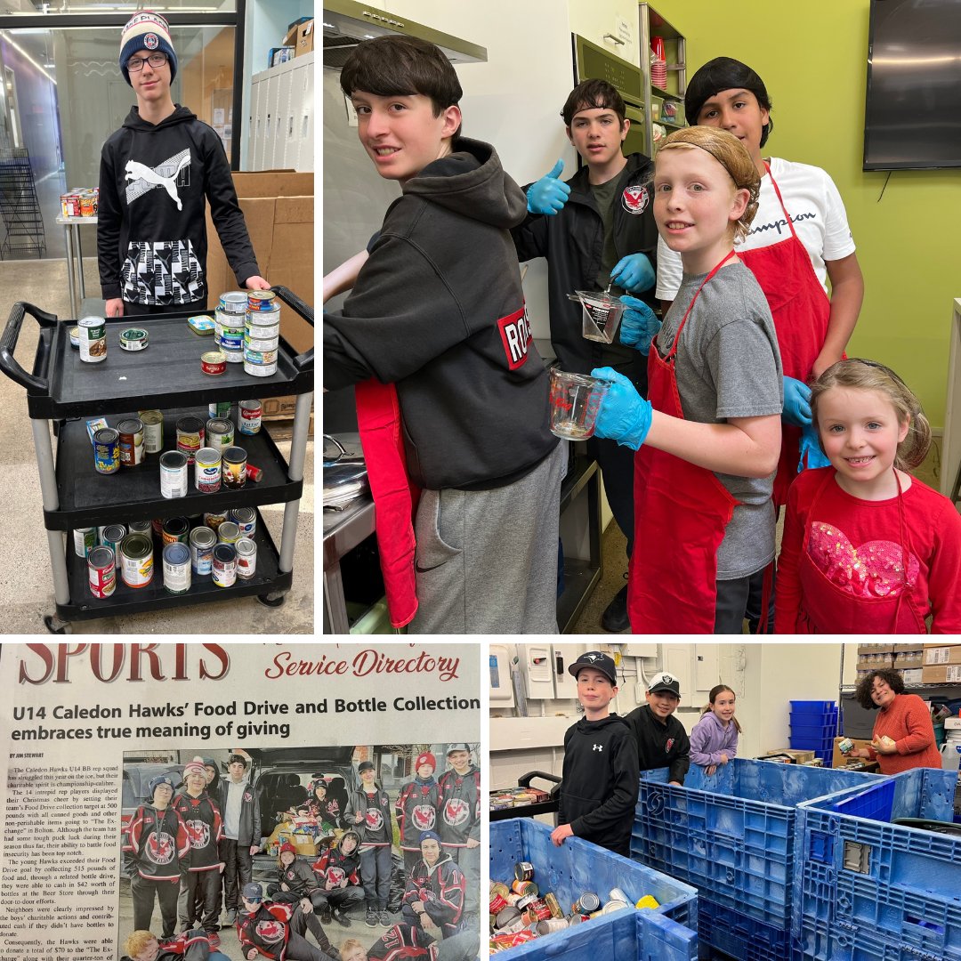 Did you see the incredible Caledon Hawks featured in the Dec 14 edition of the Caledon Citizen? They generously donated 500+ lbs of food to support our neighbours in need! This March break, they volunteered with us, cooking & sorting food to help support our community. #ThankYou