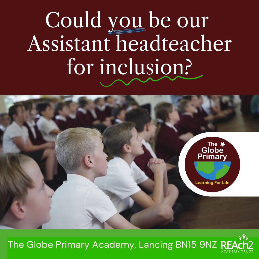 🌟 Join our team at The Globe Primary Academy as Assistant Headteacher for Inclusion! 📷 Passionate about inclusive education? We want YOU to champion the needs of pupils with SEND. Apply now 📷loom.ly/44dkJJk #EducationJobs #AssistantHeadteacher