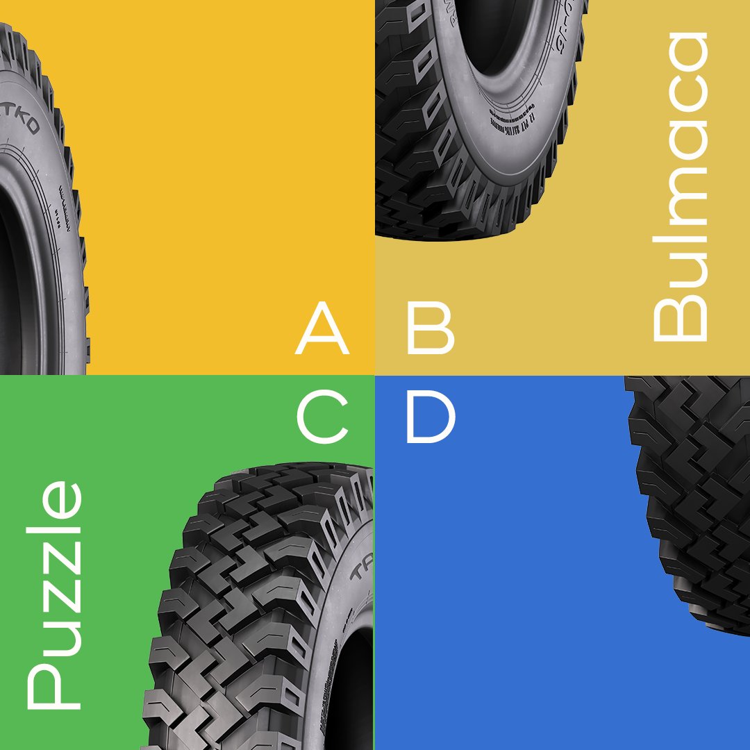 Comment the first word you see!
Gördüğünüz ilk kelime hangisi? Yorumlara bekliyoruz.

#Tatko  #TatkoTires #Industrial #Tractor #OffTheRoad #Car #Lighttruck