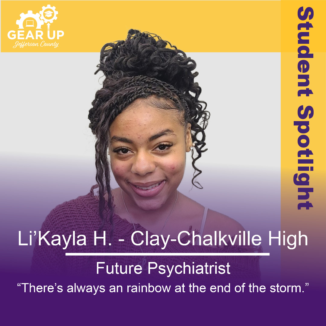 GEARUPJC's tweet photo. This week’s #StudentSpotlights are Christopher J. from Minor High, Li'Kayla H. from Clay-Chalkville High, and Fatoumata D. from Pinson Valley High School . ✨#GEARUPJeffersonCounty #GEARUPWorks https://t.co/xc4D7PQhe0