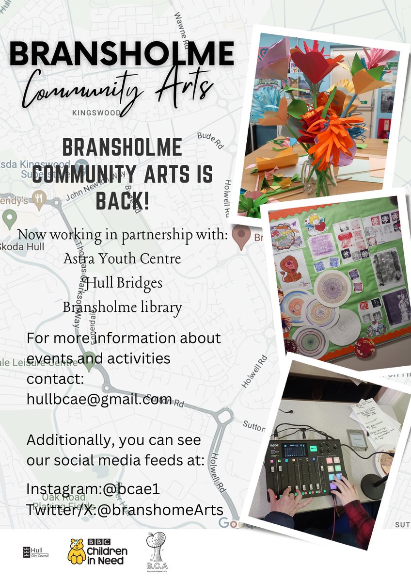 Bransholme Community Arts is back! We are up and running again, please contact us: hullbcae@gmail.com Sowing the seeds of creativity with the young people of Bransholme.