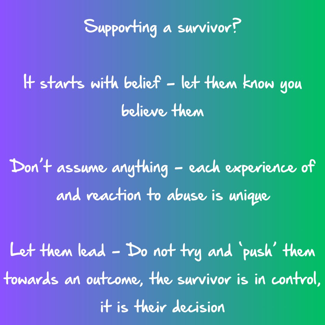 If you're unsure of how best to support a family member, friend or peer that has disclosed abuse, our booklet provides simple, actionable advice that will enable you to act appropriately and look after yourself too. Read it here: tinyurl.com/2s4424mf