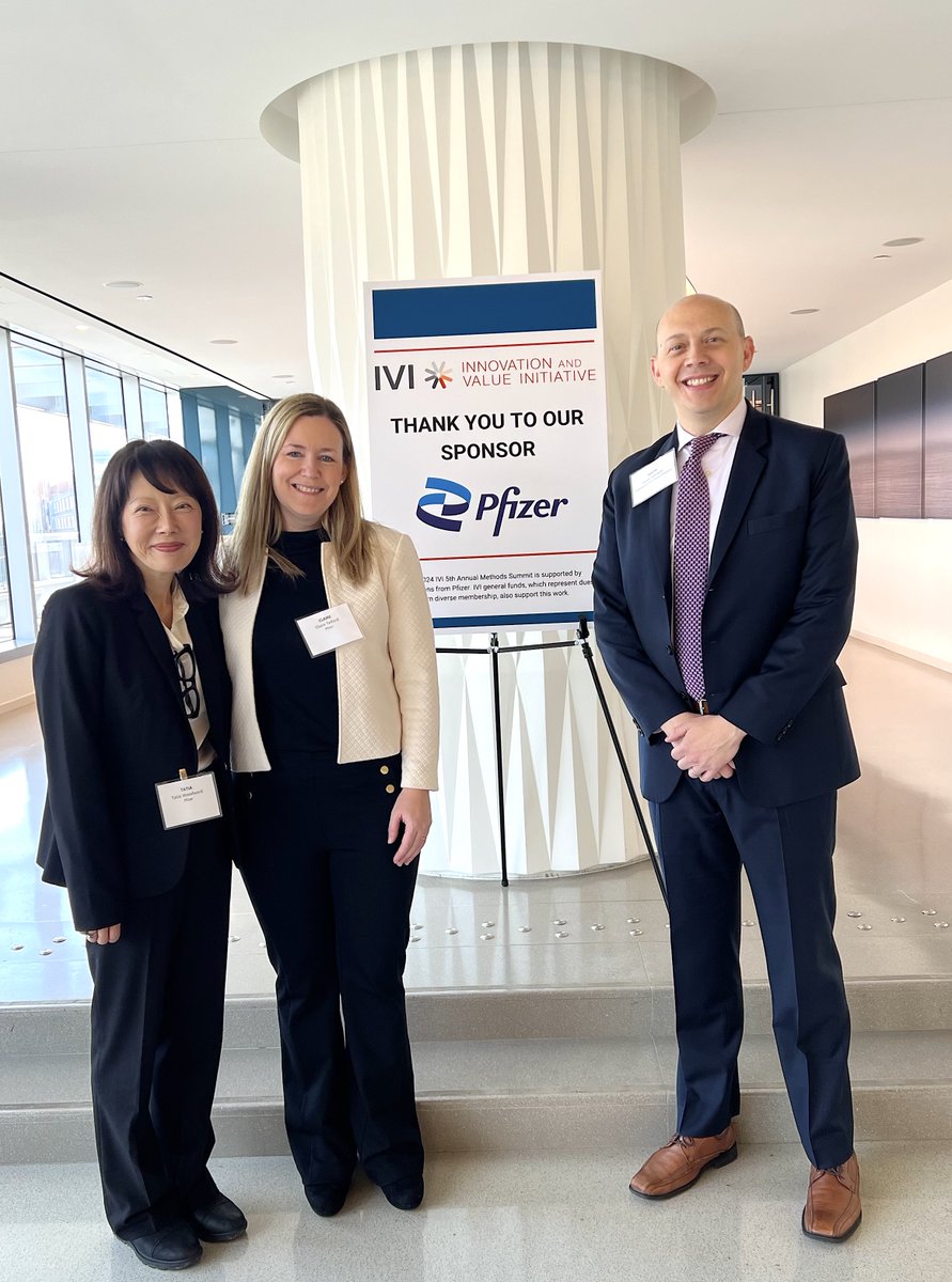 The 2024 IVI 5th Annual Methods Summit was supported by contributions from Pfizer!
 
(Tatia Chay Woodward, Claire Telford, Jason Spangler)