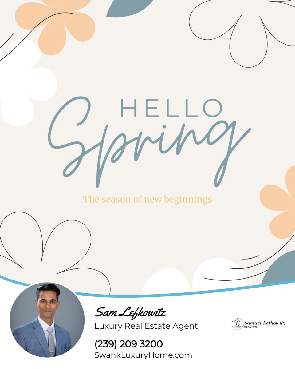 SamALefkowitz's tweet photo. Happy First Day of Spring! Let's welcome the warmer weather, blossoming flowers, and brighter days ahead with open arms.🌷

#FirstDayOfSpring #SpringIsHere #BlossomAndGrow #miamilife #miami #luxuryviews #luxury #samlefkowitz #305 #views #home #luxuryhome #cars #Realestate https://t.co/TOSeHVcAf2