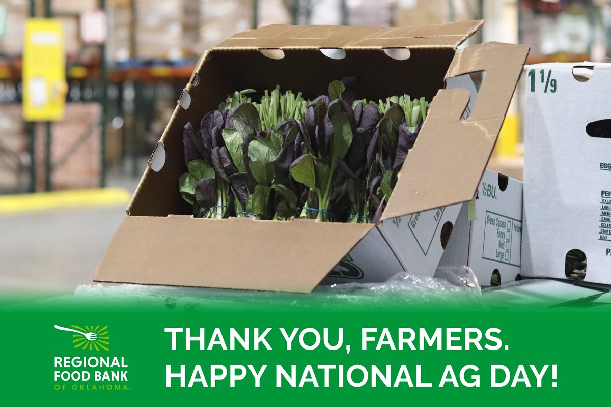 Today is National Ag Day! #ThankYouFarmers! Farmers and other food producers are essential partners in the movement to end hunger. We need a strong #FarmBill for farmers and people facing hunger! #FarmersFeedingAmericaAct #AgDay24