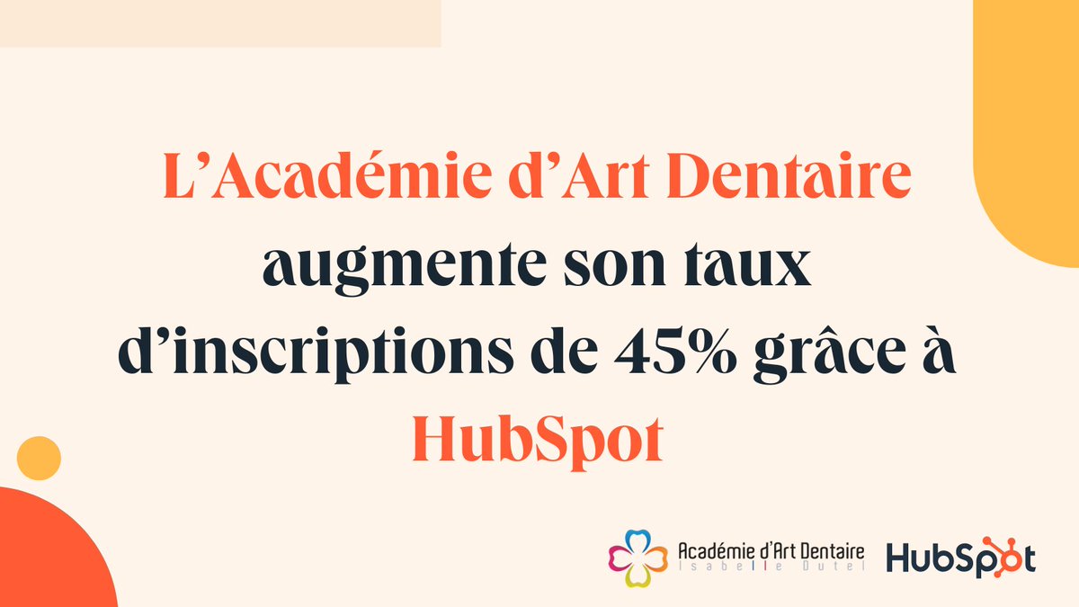 💥 L’Académie d’Art Dentaire augmente son taux d’inscriptions de 45% grâce à HubSpot 👉 Découvrir l'étude de cas : hubspot.fr/case-studies/a…