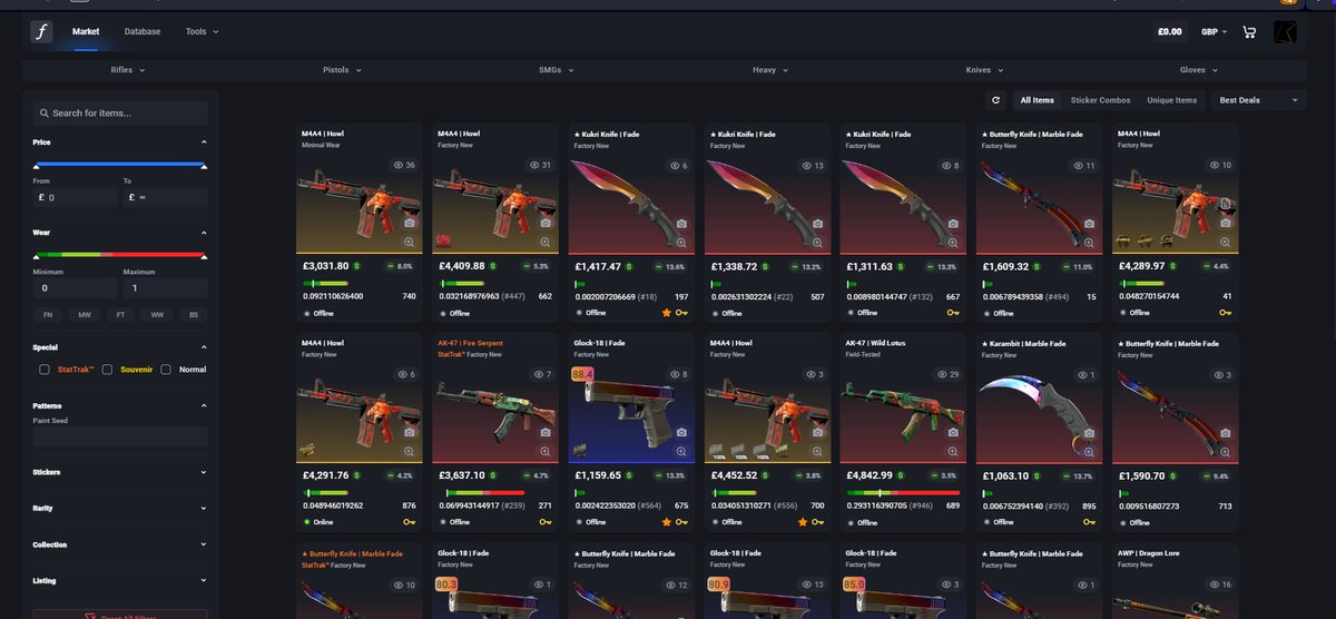 BoozyCS's tweet image. loving csfloat&apos;s new visual update