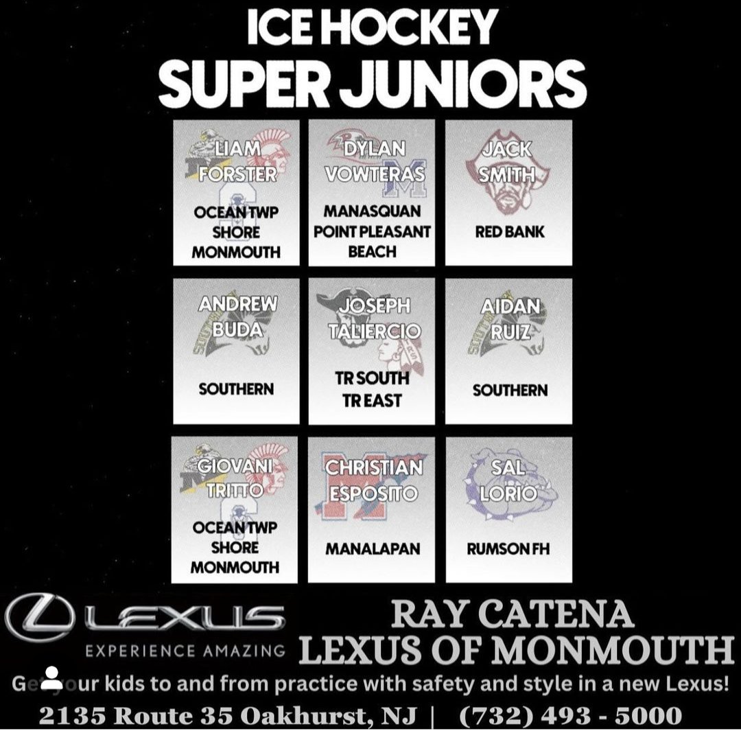 oticehockey's tweet photo. The season might be over, but the accolades keep coming!  Congratulations to Liam and Gio for their selection as "Super Juniors"!
@Oceanathletics 
@MonRegHS 
@MAST_SandyHook https://t.co/jygZ4MC32b