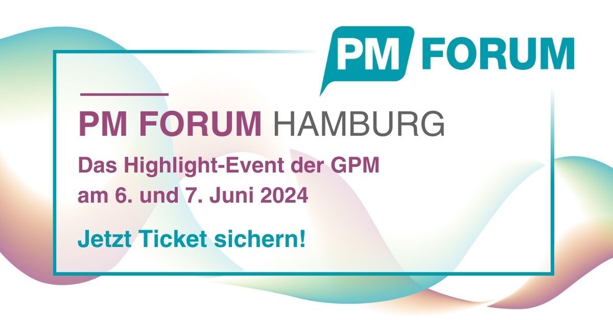 Erleben Sie das 𝗣𝗠 𝗙𝗢𝗥𝗨𝗠 live in #Hamburg.
Sichern Sie sich Ihr Ticket für den 06. &amp; 07. Juni 2024. 

Jetzt Teilnahme buchen:
bit.ly/3lctw9t

#GPM_IPMA #projektmanagement #pmforum #EVENT