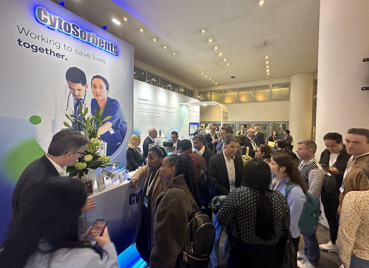 CytoSorbents's tweet photo. Greetings and some impressions live from #ISICEM 2024 - for the first time in our new corporate look &amp; feel!
The highlight of the week will be our symposium. If on site, be there on Thursday, March 21 at 12.30-13.30 CET in Copper Hall.

#ISICEM2024 #CytoSorbents #CytoSorb https://t.co/ov7qRddDhw