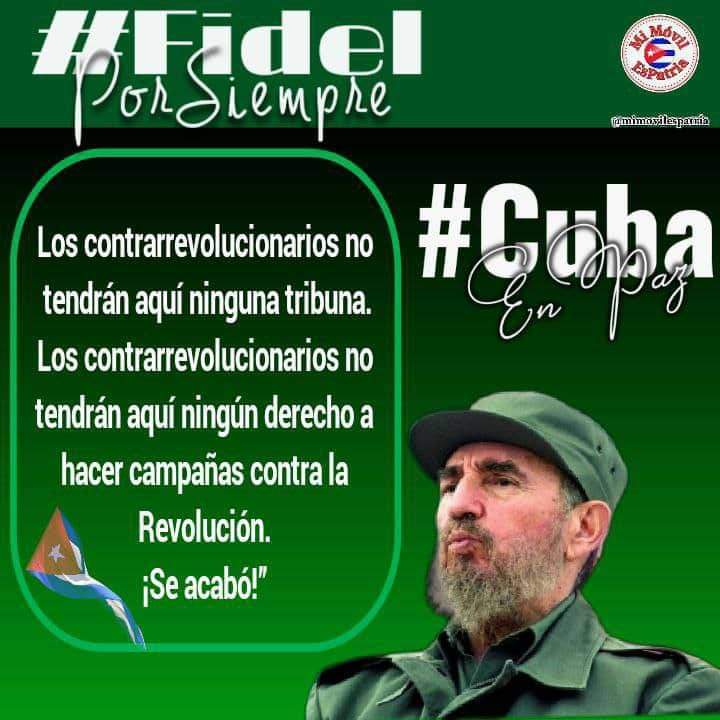 “Y nuestro pueblo es uno de esos pueblos que no tembló nunca ante el sacrificio, es uno de esos pueblos que no tembló nunca ante el precio que le obligasen a pagar por su dignidad y por su libertad... 
#FidelPorSiempre #UnidosXCuba 
#GenteQueSuman @Dr_NaelPreval <a href="/yoeaberob1/">Yoel Perez Garcia</a>