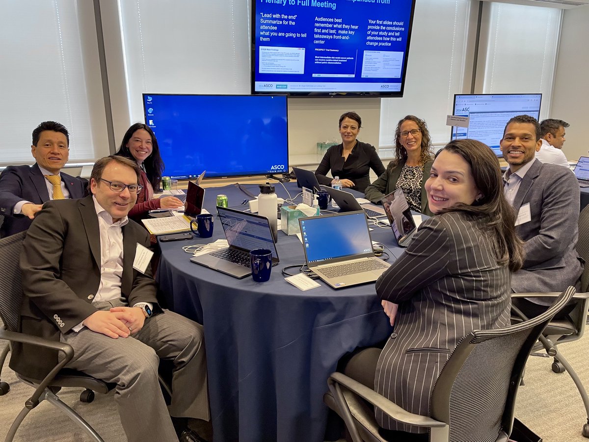 Hard at work (and having fun)! GU Scientific Program Committee-prostate, testicular, and penile #ASCO24 Led by our Chair @FatimaKarzai w/ @SandhuShahneen @GUONCGarciaJA @KHoffmanMD & (non-tweeps) Curt Deville, Russell Szmulewitz