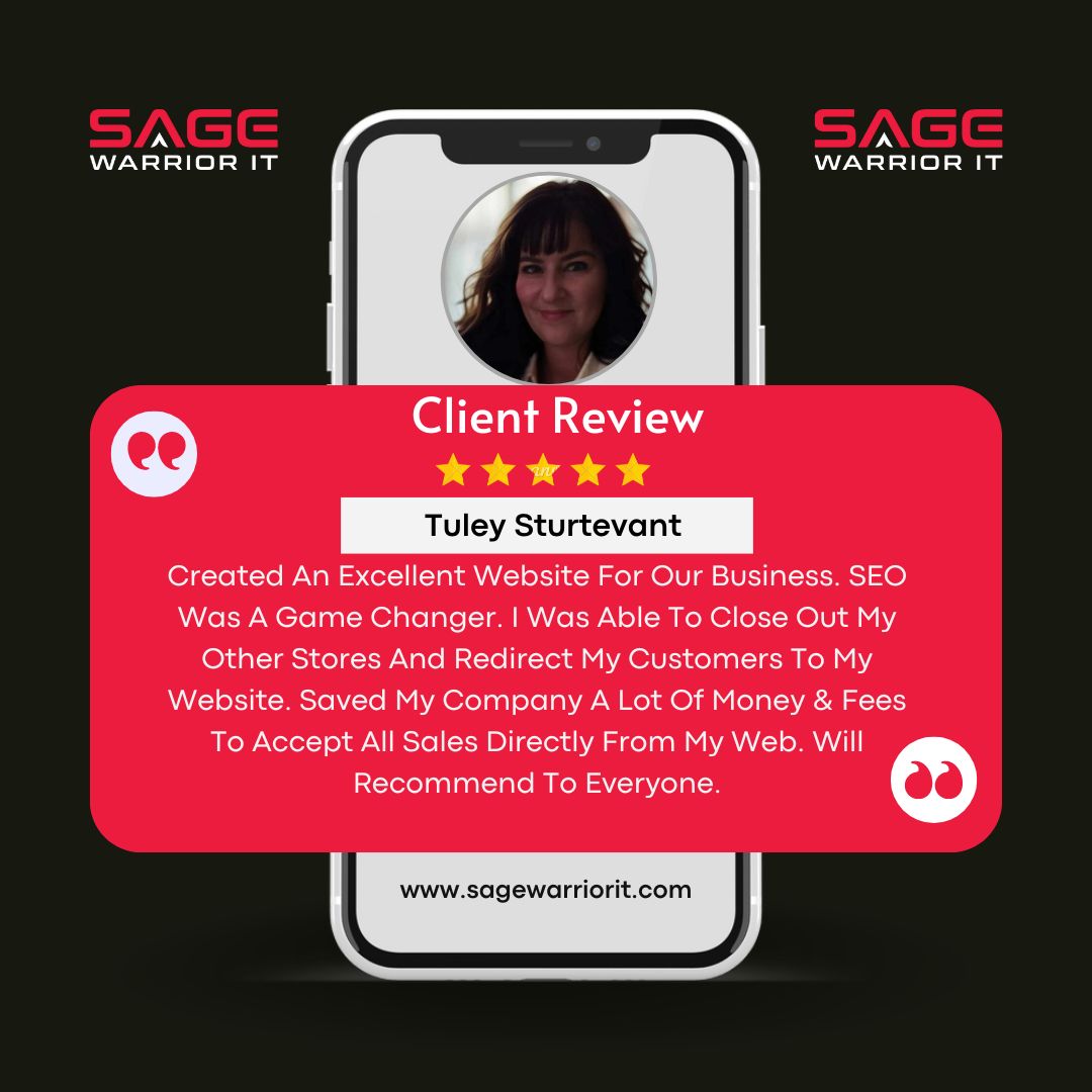 SageWarriorIT's tweet photo. Created An Excellent Website For Our Business. SEO Was A Game Changer. I Was Able To Close Out My Other Stores And Redirect My Customers To My Website. Saved My Company A Lot Of Money &amp; Fees To Accept All Sales Directly From My Web. Will Recommend To Everyone. https://t.co/QPqEhE5Vzs