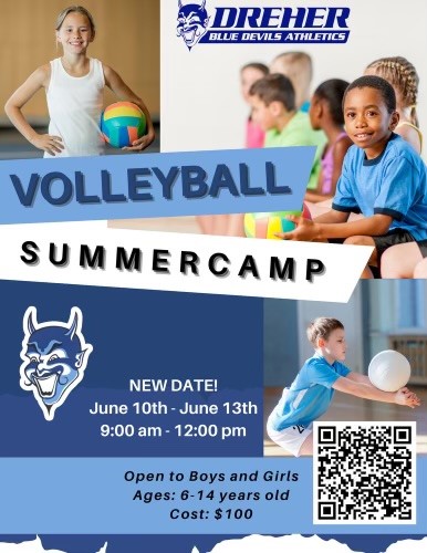 Check out the attached flyers for volleyball and cheerleading camps at Dreher High School!