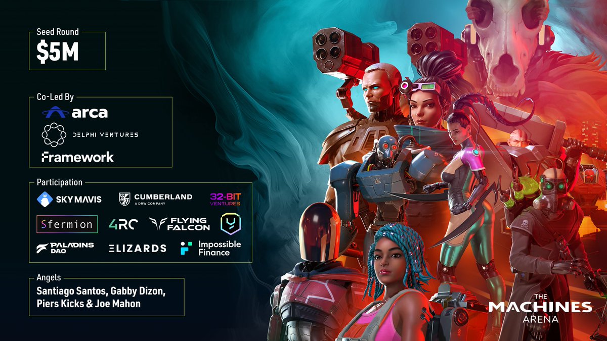 🚨 gm <a href="/Ronin_Network/">Ronin</a> community, web3 gamers, and TMA enjoyooors! News alert! 

Arca, Delphi, and Framework are co-leading a $5m strategic raise to supercharge our upcoming launch &amp; growth initiatives, and accelerate product plans for The Machines Arena &amp; $TMA!🧵👇
