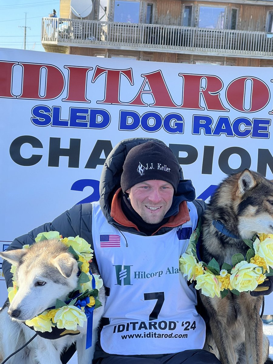 IDITAROD NEWS - 3/12/24 NOME, AK 
J. J. Keller Musher Dallas Seavey Wins 6th Championship, becomes Greatest Iditarod Musher. 
I will be doing a TV interview with Cody Krupp, Fox 11 Sports at 1:30 pm today, airing this pm. 
At 2:40 pm today, I will be live on WTMJ Radio, Milwaukee