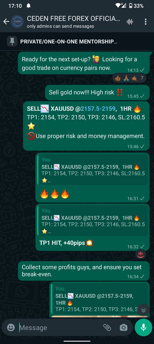 Another gold setup of the day completely demolished! Imagine learning for free, and making money at the same time👀