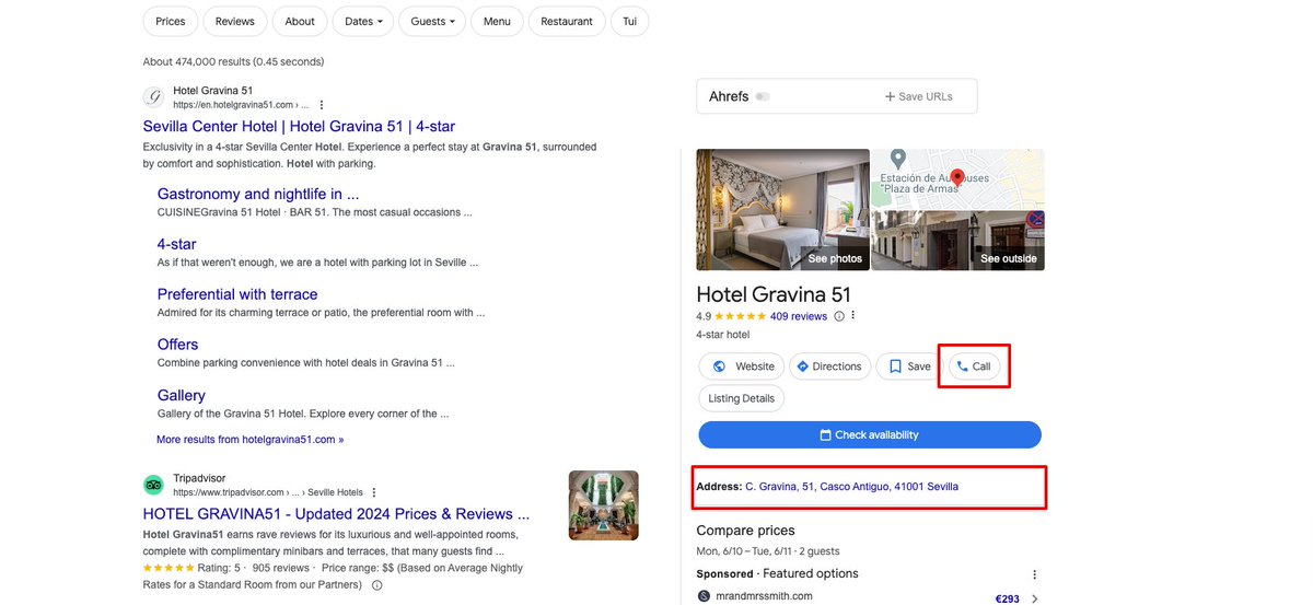 Google Business Profiles for hotels not showing telephone number (EU). Call button is still showing. Is it a bug?? @rustybrick @GuideTwit @BeHuTo @contenidoseocom