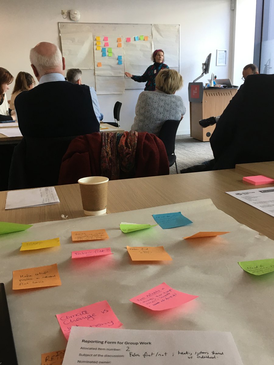 Chris took part in an excellent workshop on pathways for tenements retrofit with @UnderOneRoofSco, @StrathclydeUAE , property agents and other stakeholders. The project was kicked off by the inestimable Annie Flint.