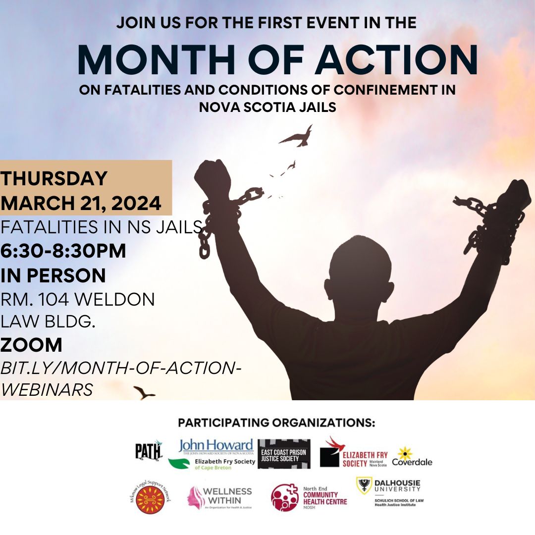 ECPJS_'s tweet image. JOIN US for the first event in our MONTH OF ACTION.
bit.ly/month-of-actio… . #HealthJusticeNS #PrisonJusticeNS #MonthOfAction