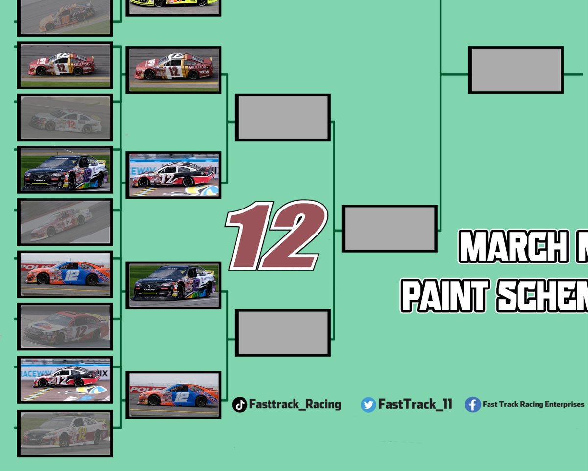 FastTrack_11's tweet image. WE'VE GOT #UPSETS in the first round of the #BracketChallenge . 

We move on to the Sweet 16 Fast Track Paint Schemes today.

Vote Here --&amp;gt;
forms.gle/8EtrGf3z5zBLLE…