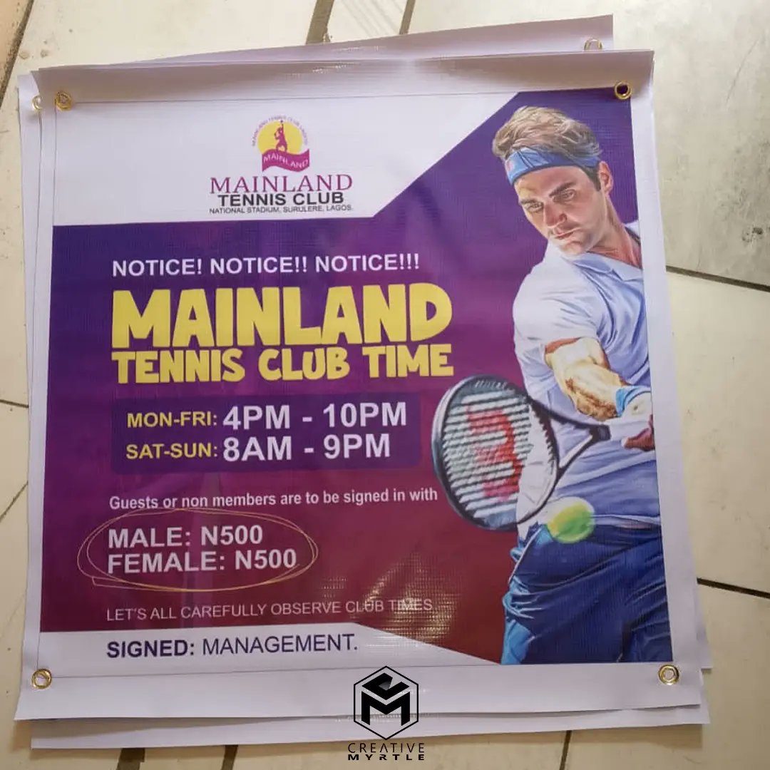 _creativemyrtle's tweet image. TENNIS CLUB Banner Designed by @essyezebube (CREATIVE MYRTLE)

Contact us for your Design project 
09137690301
#TennisDesign
#GraphicTennis
#TennisArt
#SportsDesign
#GraphicArt
#TennisGraphics
#SportsGraphics
#DesignInspiration
#GraphicDesigner
#TennisIllustration