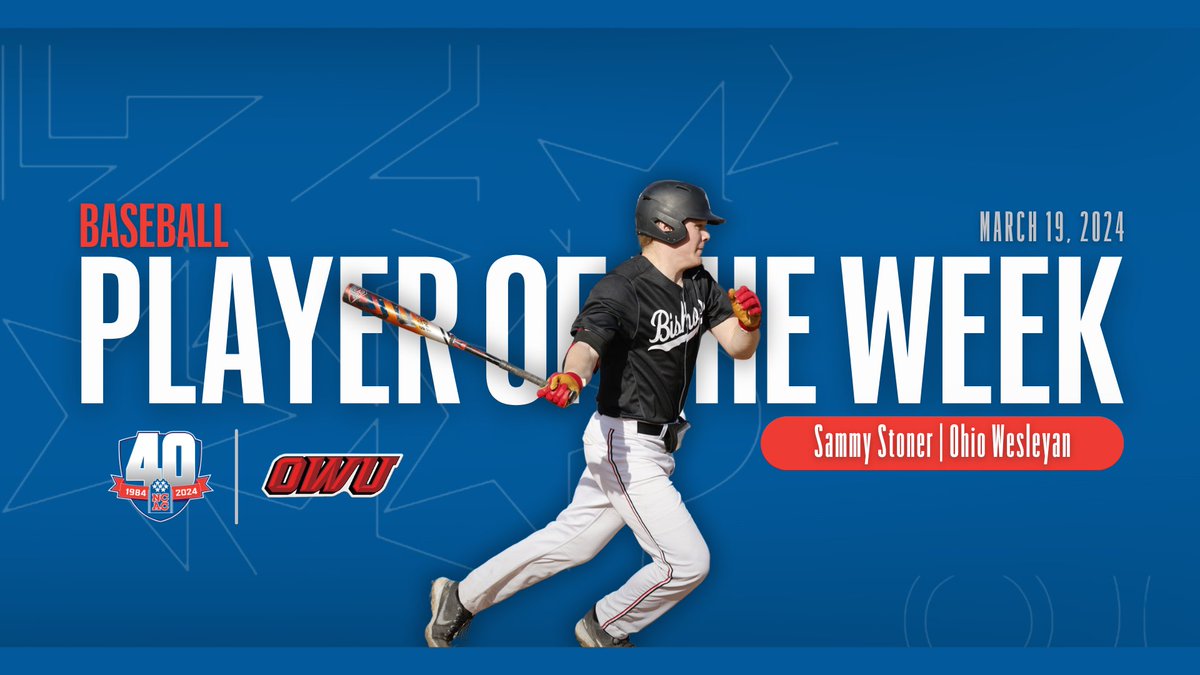 .<a href="/NCAC/">NCAC</a> Baseball Player of the Week: Sammy Stoner of <a href="/OWU_Baseball/">Ohio Wesleyan Baseball</a> 

#NCACPride | #NCACFamily | #ncacbb

📰 tinyurl.com/5bjnctjn