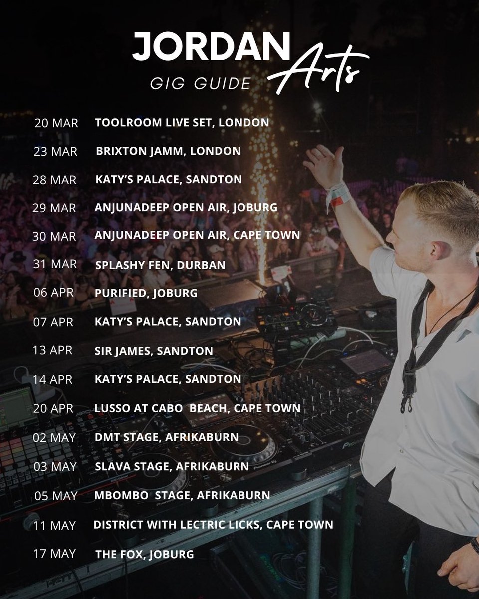 UPDATED GIG GUIDE! ❤️‍🔥🇬🇧🇿🇦