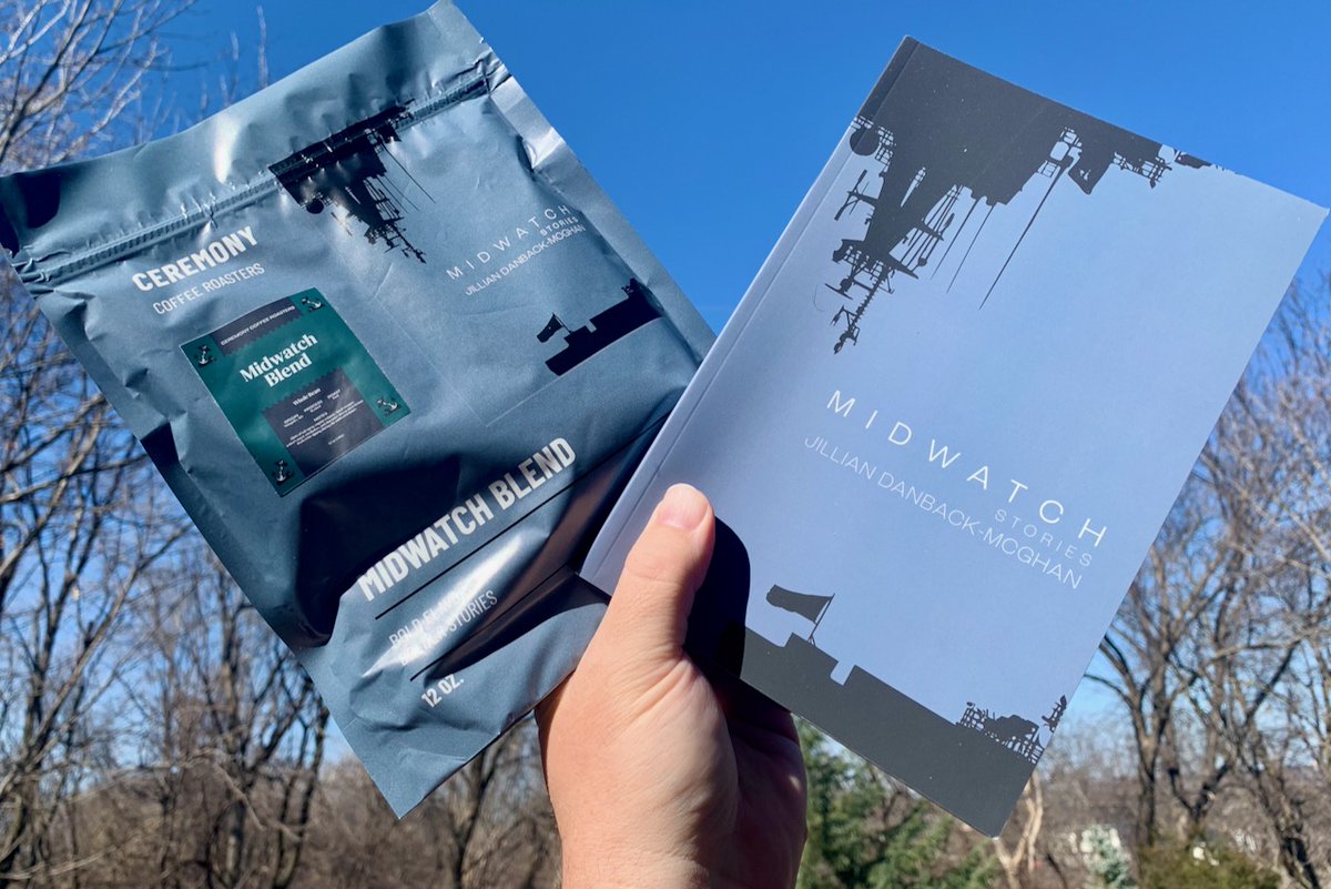 My compliments to fellow war writer and U.S. Navy veteran @JDanbackMcGhan , whose haunting short-story collection 'Midwatch' (@splitlippress) also boasts its own dark coffee roast?! 'Bold Stories,' indeed! More info here: amzn.to/3IFHZD5