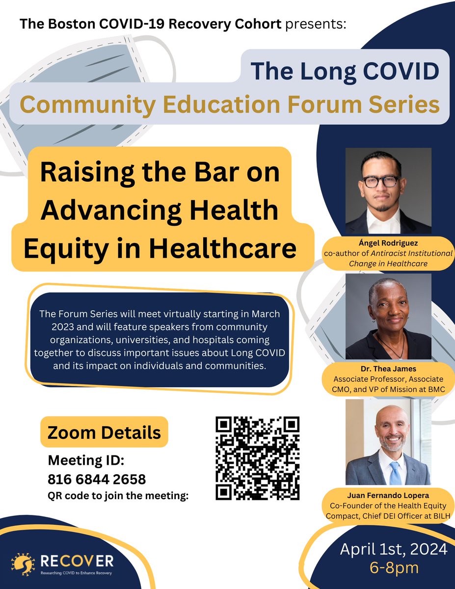 Join BCRC April 1st 6-8pm ET on Zoom, "Raising the Bar on Advancing Health Equity in Healthcare Institutions and Our State". To learn more, visit docs.google.com/forms/d/e/1FAI…